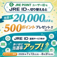 「JRE IDつなげて当選率アップ！JRE POINTプレゼントキャンペーン」を実施します
