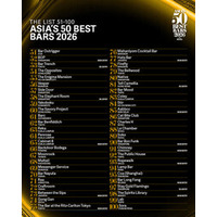 ASIA'S 50 BEST BARS、2026年の拡張版51-100位リストを発表
