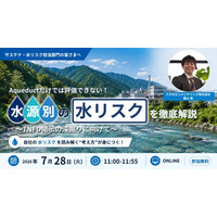 【サステナビリティ関連セミナー】Aqueductだけでは評価できない！ 水源別の水リスクを徹底解説 ～TNFD開示の深掘りに向けて～