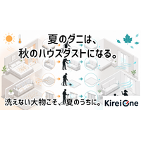 夏のダニは、秋のハウスダストになる。ダニがよく繁殖する夏を受けて、Kirei One、マットレス・カーペット・ソファー・カーテンなど寝具・布物クリーニングの集中受付を2026年7月28日より開始。