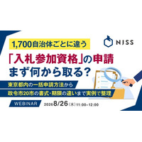 『1,700自治体ごとに違う「入札参加資格」の申請、まず何から取る？』というテーマのウェビナーを開催