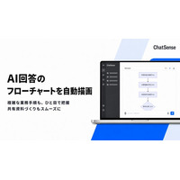 法人向け生成AI「ChatSense」、AI回答のフローチャートを自動描画