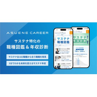 アスエネ、「ASUENE CAREER」でサステナ職種図鑑・サステナ年収診断を公開