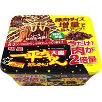 「明星 一平ちゃん夜店の焼そば 大盛 今だけ！肉2倍量」2026年9月下旬順次出荷