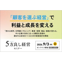 【9月3日開催】誰にでも売ろうとする会社はなぜ売れない？「顧客を選ぶ経営」で利益と成長を変える「5方良し経営セミナー」開催
