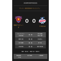 ノジマTリーグ　2026-2027シーズン　公式戦　8月16日開催　琉球アスティーダ vs T.T彩たま　対戦オーダー発表