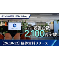 出社回帰で変わる「働く時間」のメディア価値。オフィス内広告「Office Vision」、設置2,100面、想定リーチ260万人の媒体へ拡大