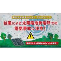 台風による太陽電池発電所での電気事故　3件に1件は第三者の物件への被害が発生