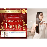 ≪発売わずか1時間で楽天総合1位 ※1 を獲得！≫ 1分間に7台売れた　※2 話題の“時短うるツヤ”美髪器「イコエル ケアスチームブラシアイロン」、楽天デイリーランキング4冠達成の大ヒットスタート！