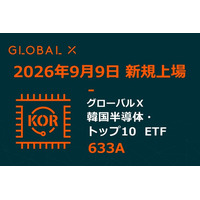 Global X Japan株式会社「グローバルＸ 韓国半導体・トップ10 ETF」（銘柄コード：633A）東京証券取引所に新規上場