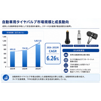 自動車用タイヤバルブ市場調査会社が贈る：売上規模・調べ方・分析手法、年平均成長率（CAGR）6.3%の安定成長