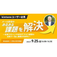 【kintoneユーザー必見】メール配信のあるある課題を解決 ～名刺スキャンやWEBアクセス履歴の活用で一気に業務が効率化～