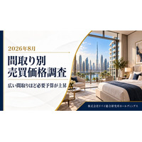 ドバイ総研、間取り別の売買価格を調査　広い間取りほど必要予算が大きく上昇
