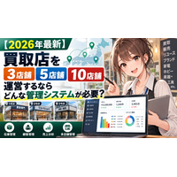 【2026年最新】買取店向け「買取コージ」、3店舗・5店舗・10店舗の多店舗管理に対応｜本部から店舗別売上・顧客・案件・商品・在庫を一元管理