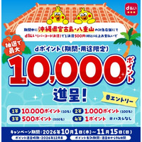 「宮古・八重山限定！抽選で最大10,000ポイント当たるd払いキャンペーン」を開催