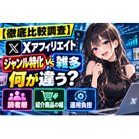 【2026年最新・徹底比較調査】Xアフィリエイト(旧Twitter)用のアカウントは「ジャンル特化型」と「雑多型」で何が違う？扱える商材の幅・投稿テーマの自由度・運用負担・向き不向きを徹底比較