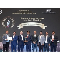 インド産業連盟（CII）、Afconsに全国環境優秀賞を授与